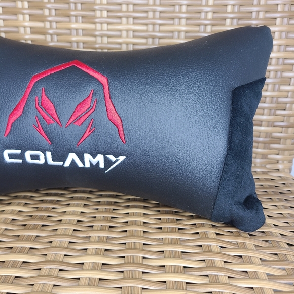 Colamy Pillow Gaming Chair Accessory Comfortable Leather-Like Material Black Red - Picture 4 of 10